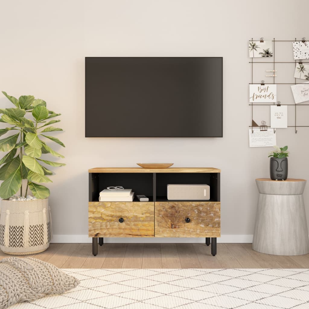 Tv-meubel 70x33x46 cm massief mangohout is nu te koop bij PeponiXL, paradijselijk wonen!