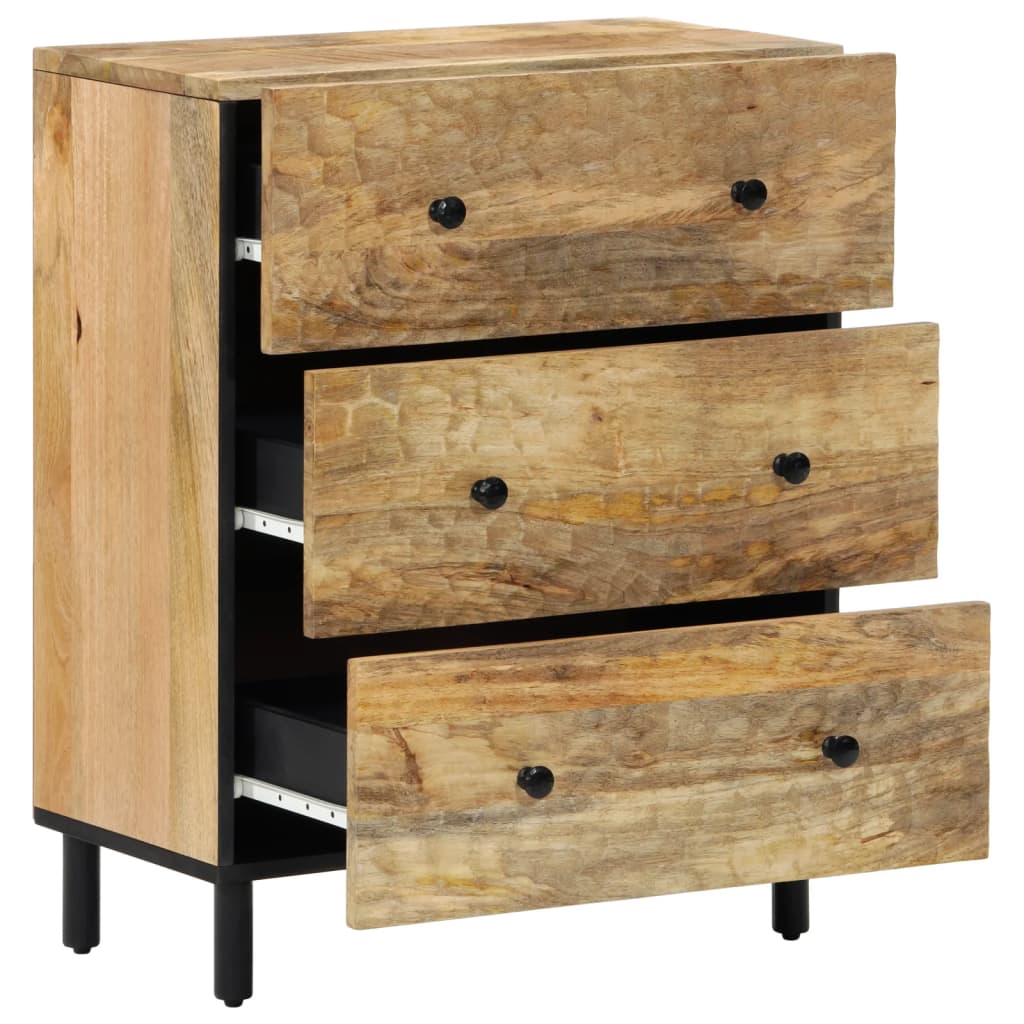 Bijzetkast 60x33x75 cm massief mangohout is nu te koop bij PeponiXL, paradijselijk wonen!