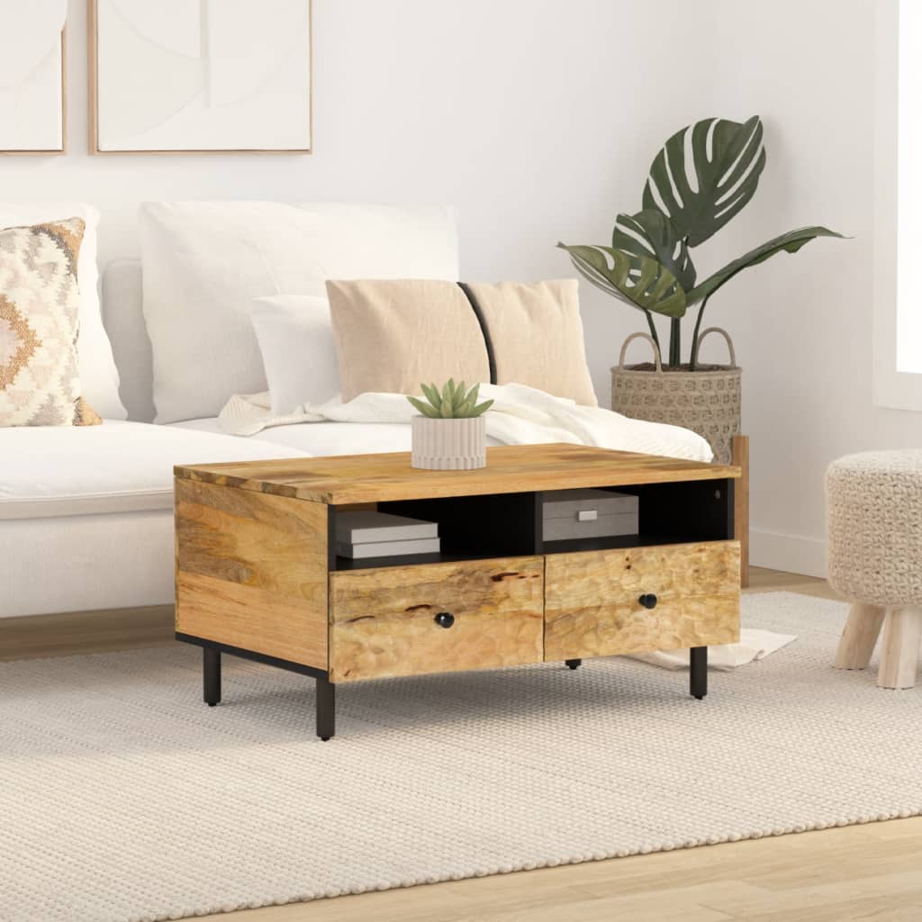 Salontafel 80x54x40 cm massief mangohout is nu te koop bij PeponiXL, paradijselijk wonen!
