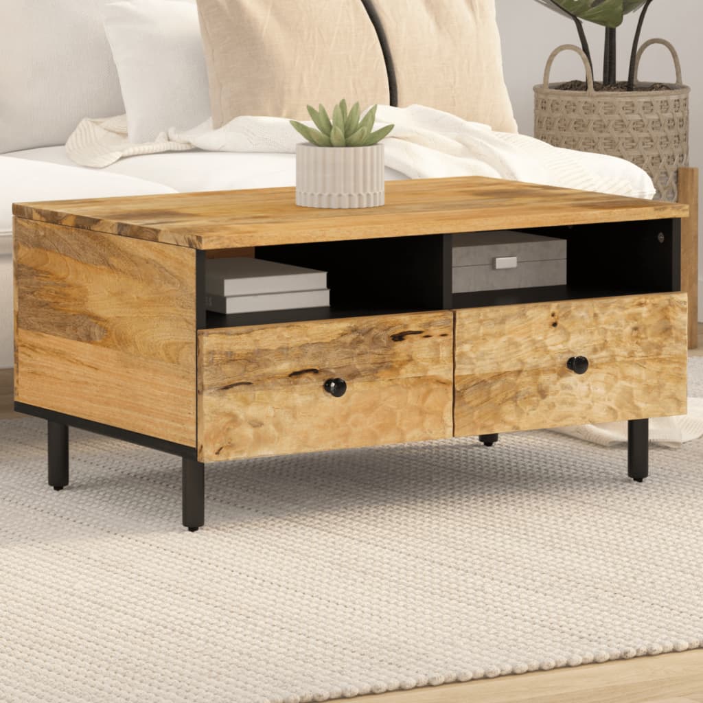 Salontafel 80x54x40 cm massief mangohout is nu te koop bij PeponiXL, paradijselijk wonen!