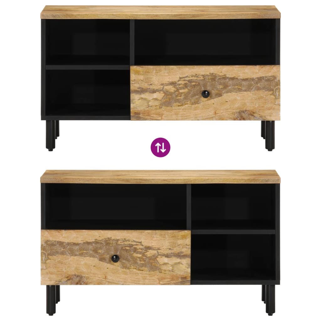 Tv-meubel 80x33x46 cm massief mangohout is nu te koop bij PeponiXL, paradijselijk wonen!