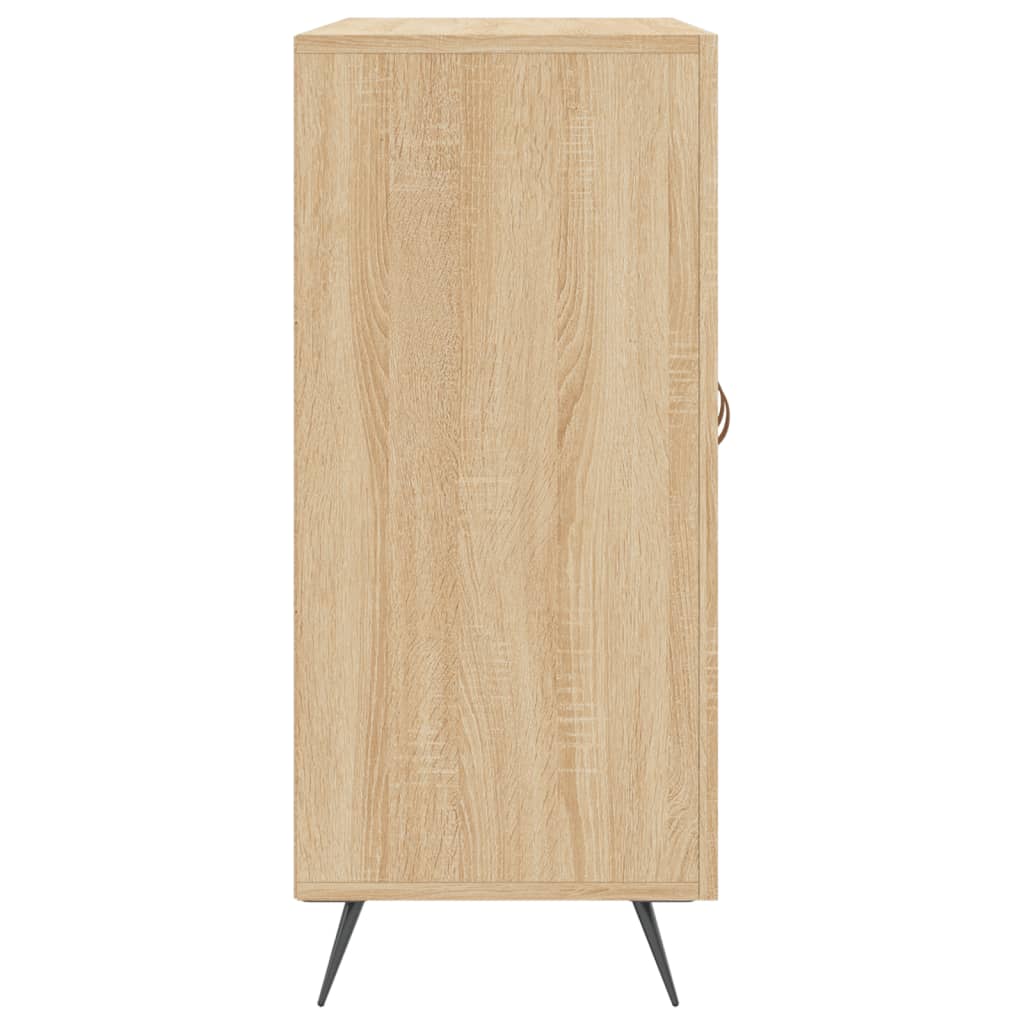 Dressoir 90x34x80 cm bewerkt hout sonoma eikenkleurig is nu te koop bij PeponiXL, paradijselijk wonen!