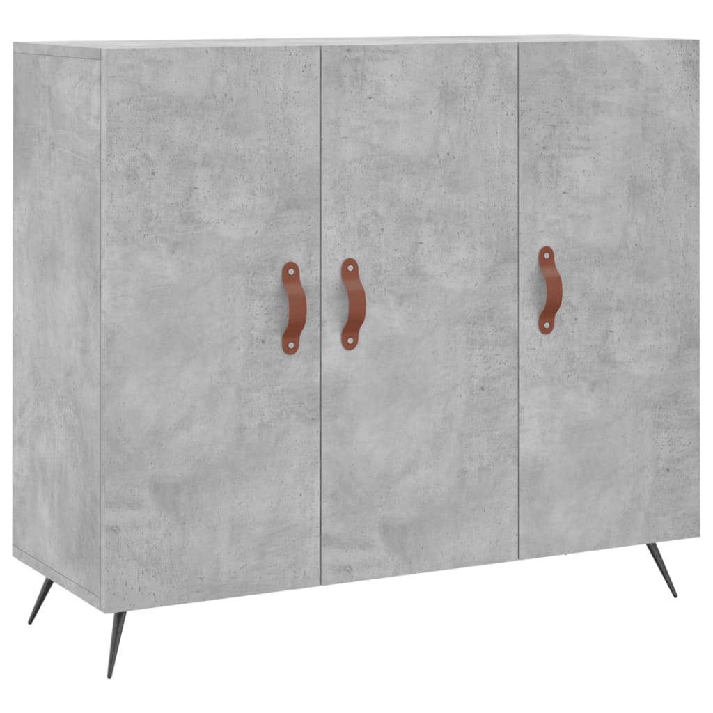 Dressoir 90x34x80 cm bewerkt hout betongrijs is nu te koop bij PeponiXL, paradijselijk wonen!