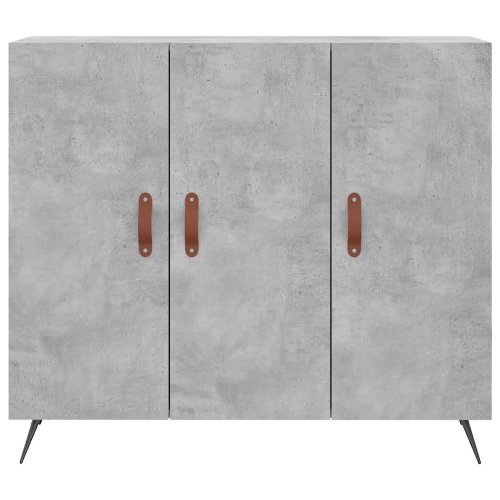 Dressoir 90x34x80 cm bewerkt hout betongrijs is nu te koop bij PeponiXL, paradijselijk wonen!
