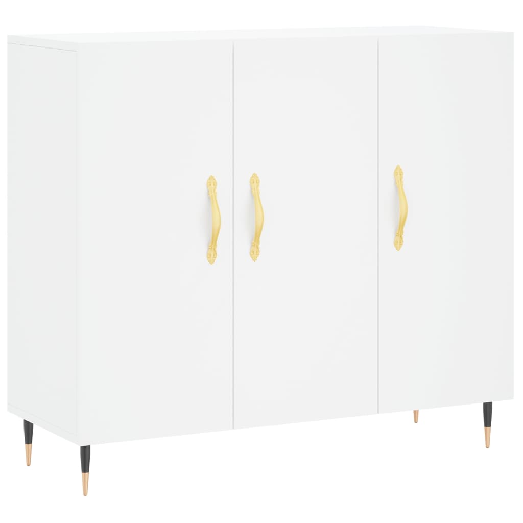 Dressoir 90x34x80 cm bewerkt hout wit is nu te koop bij PeponiXL, paradijselijk wonen!