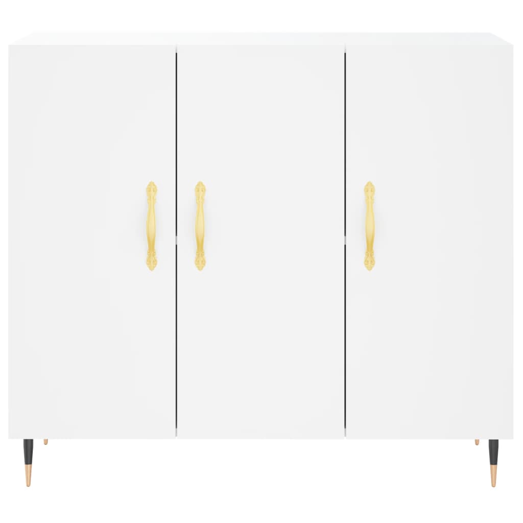 Dressoir 90x34x80 cm bewerkt hout wit is nu te koop bij PeponiXL, paradijselijk wonen!