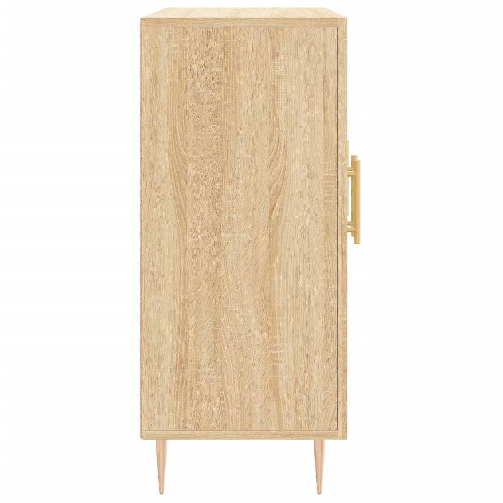 Dressoir 90x34x80 cm bewerkt hout sonoma eikenkleurig is nu te koop bij PeponiXL, paradijselijk wonen!