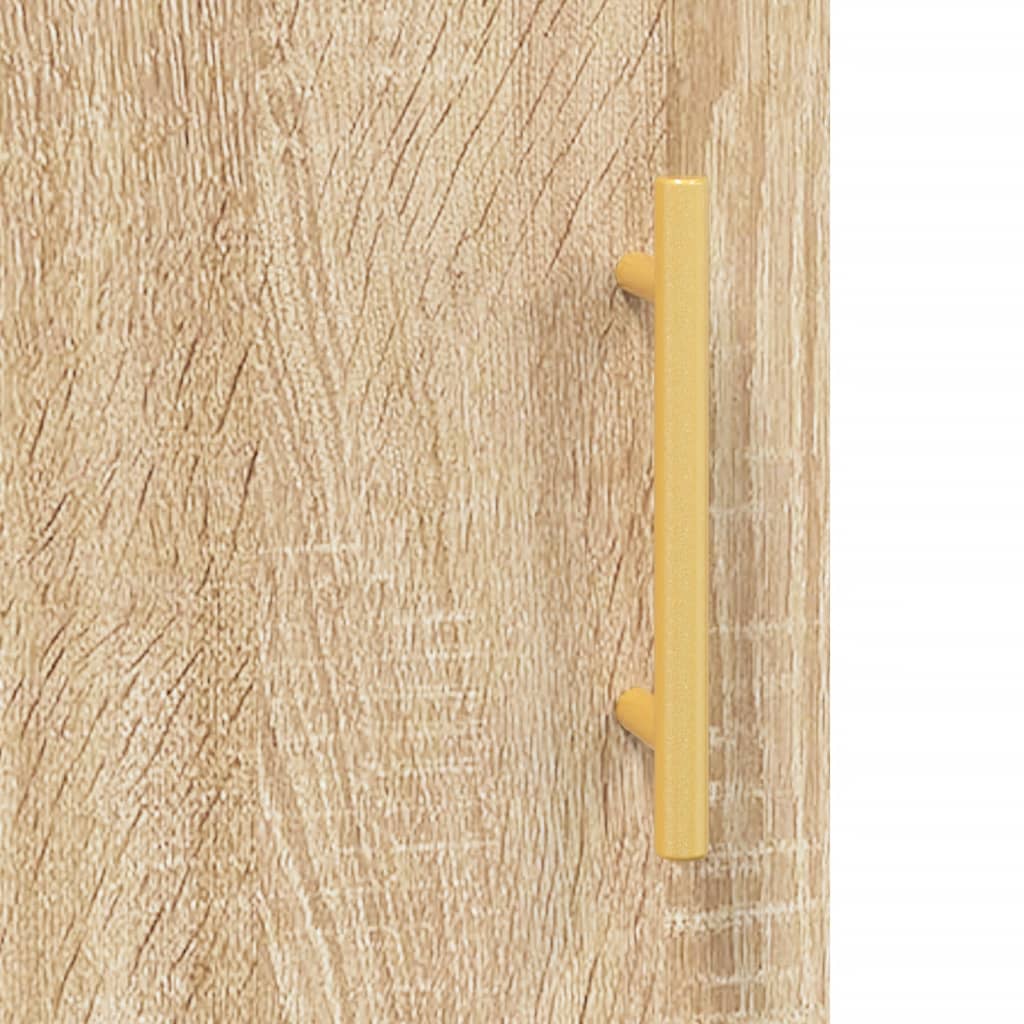 Dressoir 90x34x80 cm bewerkt hout sonoma eikenkleurig is nu te koop bij PeponiXL, paradijselijk wonen!