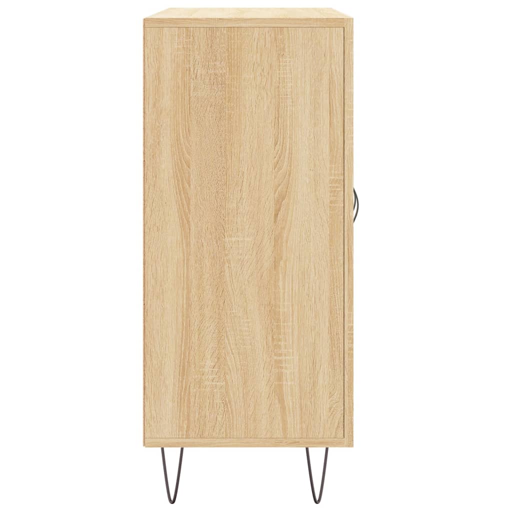 Dressoir 90x34x80 cm bewerkt hout sonoma eikenkleurig is nu te koop bij PeponiXL, paradijselijk wonen!