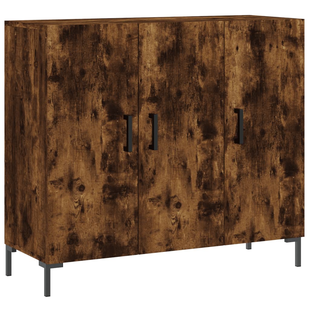 Dressoir 90x34x80 cm bewerkt hout gerookt eikenkleurig is nu te koop bij PeponiXL, paradijselijk wonen!