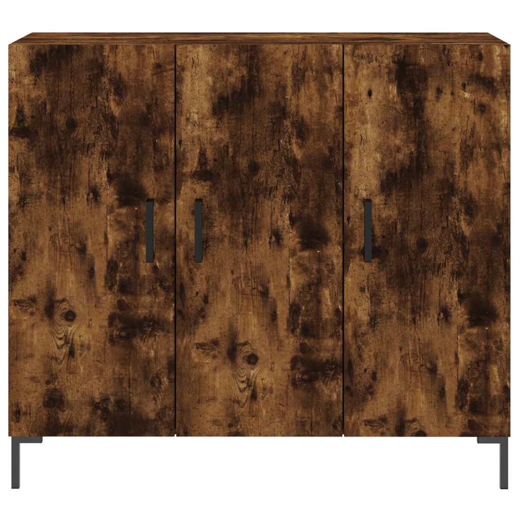 Dressoir 90x34x80 cm bewerkt hout gerookt eikenkleurig is nu te koop bij PeponiXL, paradijselijk wonen!