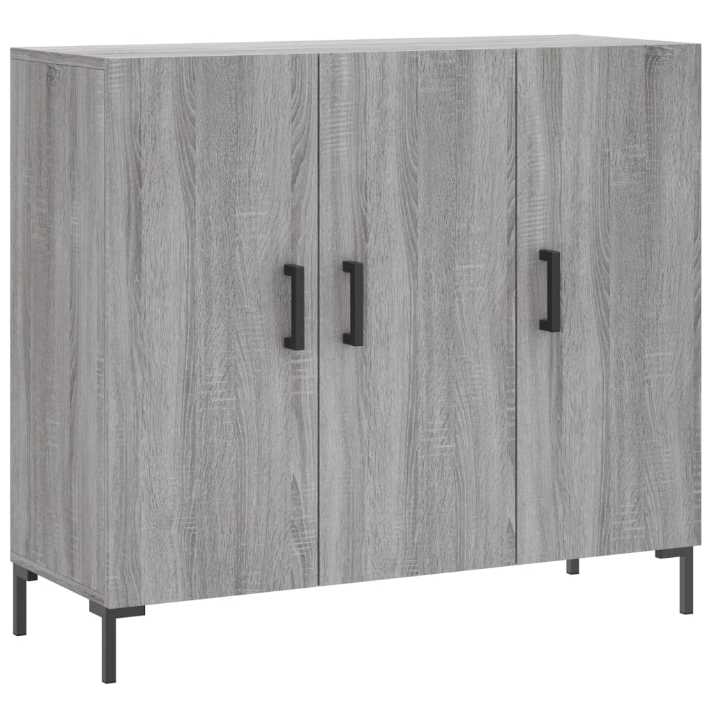 Dressoir 90x34x80 cm bewerkt hout grijs sonoma eikenkleurig is nu te koop bij PeponiXL, paradijselijk wonen!