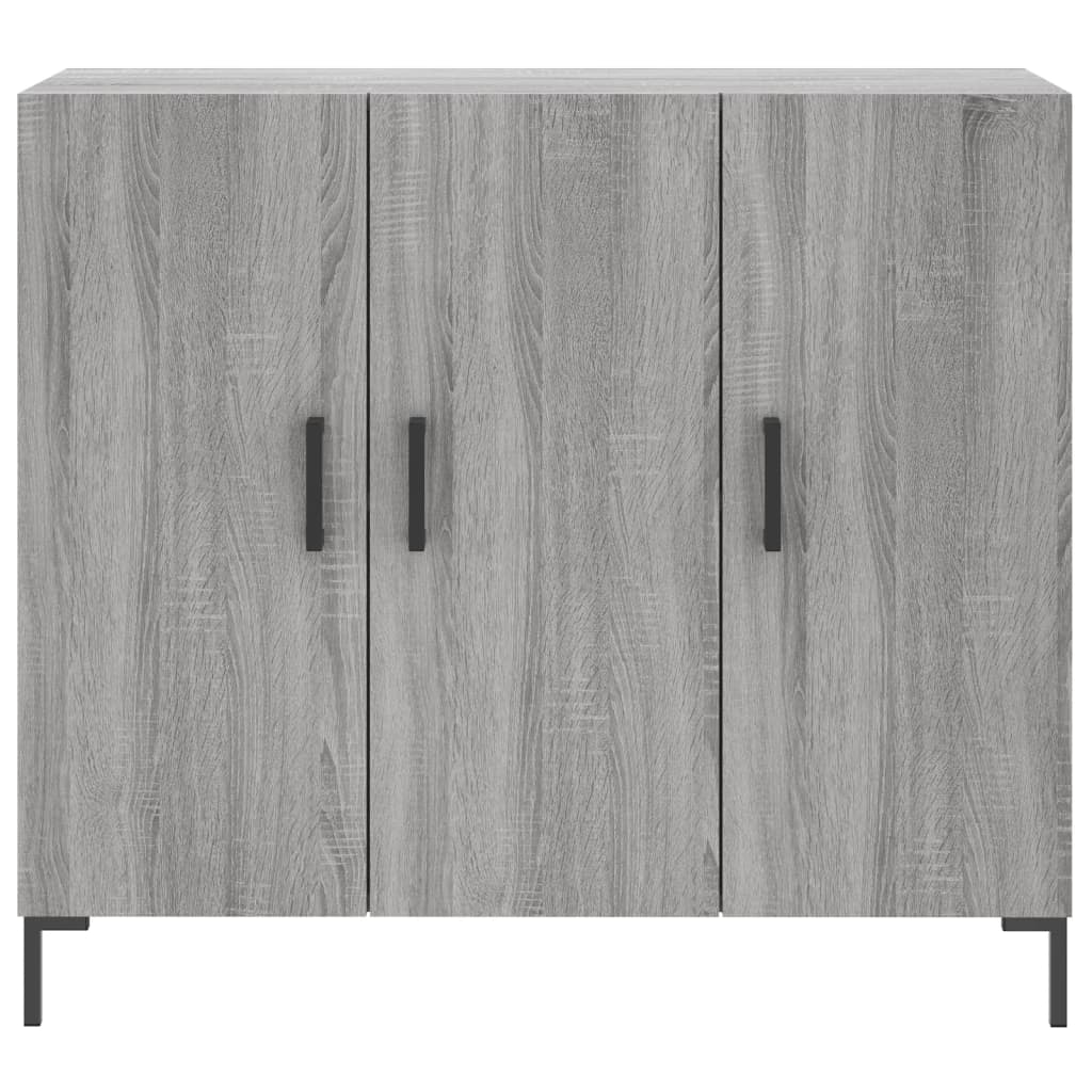 Dressoir 90x34x80 cm bewerkt hout grijs sonoma eikenkleurig is nu te koop bij PeponiXL, paradijselijk wonen!