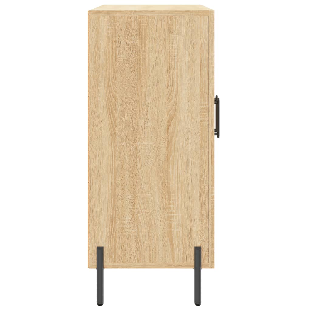 Dressoir 90x34x80 cm bewerkt hout sonoma eikenkleurig is nu te koop bij PeponiXL, paradijselijk wonen!