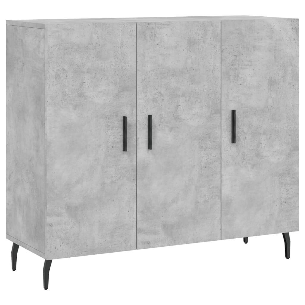 Dressoir 90x34x80 cm bewerkt hout betongrijs is nu te koop bij PeponiXL, paradijselijk wonen!