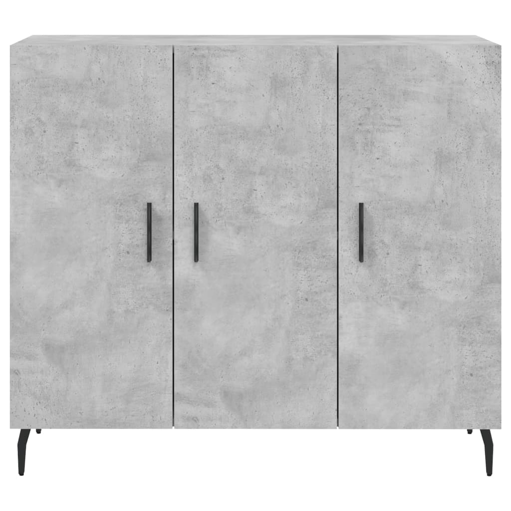 Dressoir 90x34x80 cm bewerkt hout betongrijs is nu te koop bij PeponiXL, paradijselijk wonen!