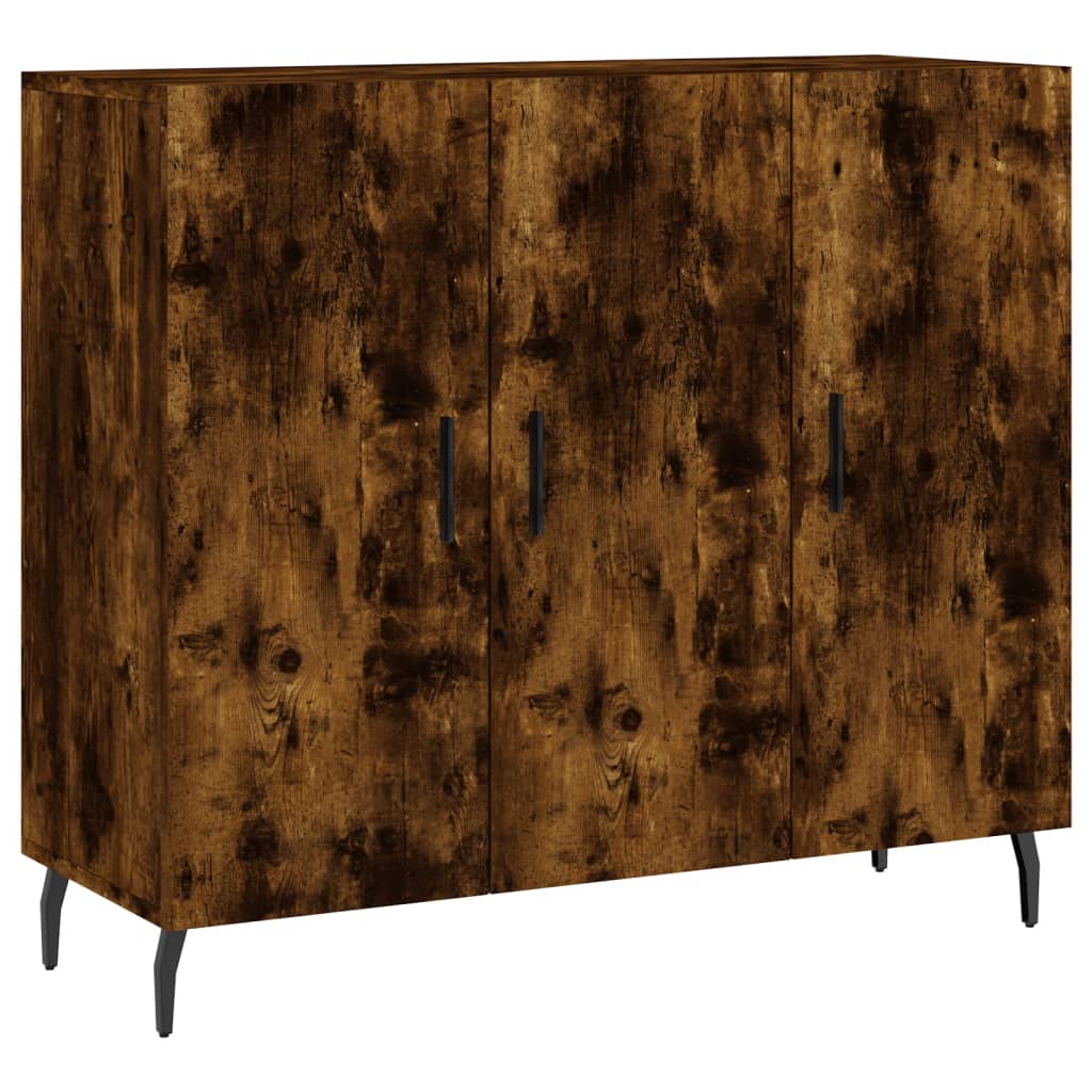 Dressoir 90x34x80 cm bewerkt hout gerookt eikenkleurig is nu te koop bij PeponiXL, paradijselijk wonen!