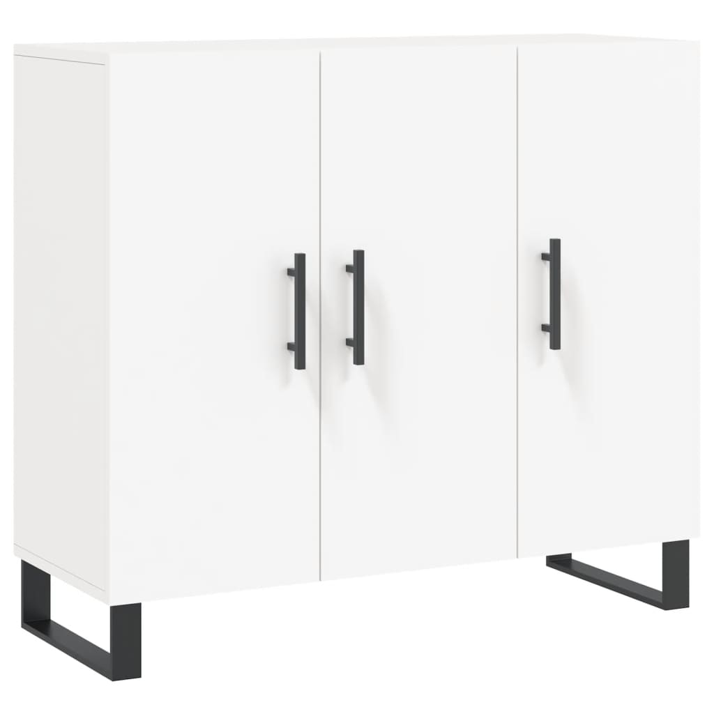 Dressoir 90x34x80 cm bewerkt hout wit is nu te koop bij PeponiXL, paradijselijk wonen!