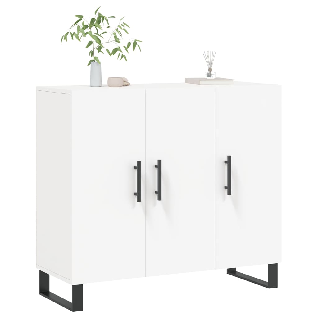 Dressoir 90x34x80 cm bewerkt hout wit is nu te koop bij PeponiXL, paradijselijk wonen!