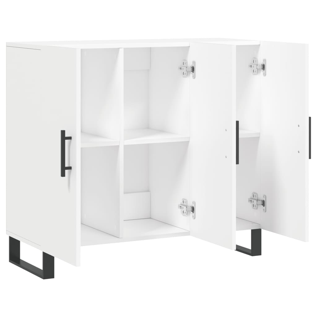 Dressoir 90x34x80 cm bewerkt hout wit is nu te koop bij PeponiXL, paradijselijk wonen!