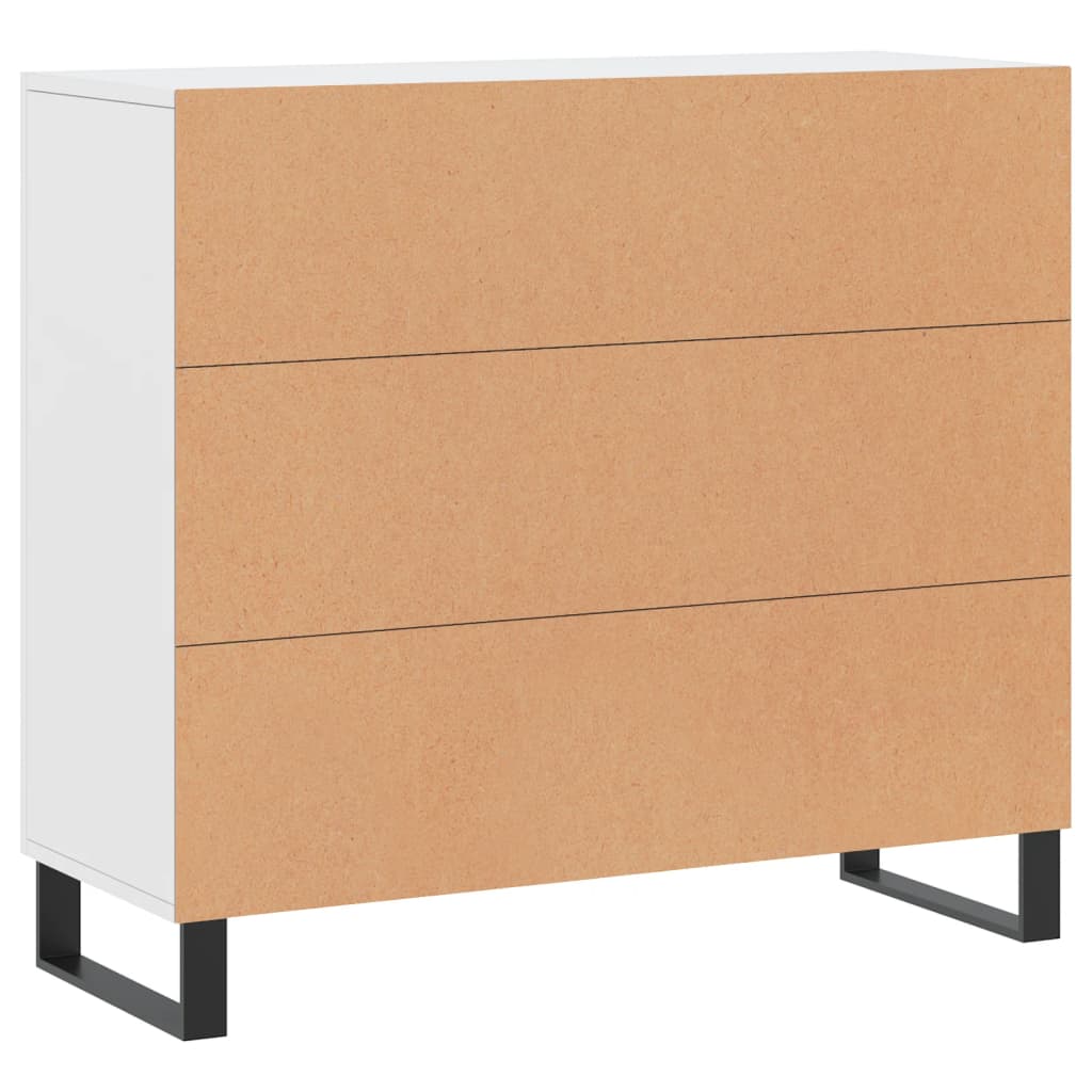 Dressoir 90x34x80 cm bewerkt hout wit is nu te koop bij PeponiXL, paradijselijk wonen!