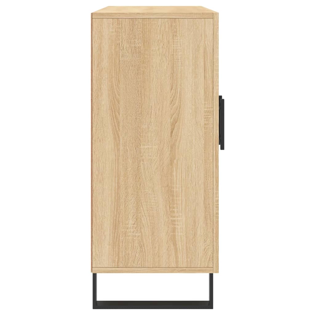 Dressoir 90x34x80 cm bewerkt hout sonoma eikenkleurig is nu te koop bij PeponiXL, paradijselijk wonen!
