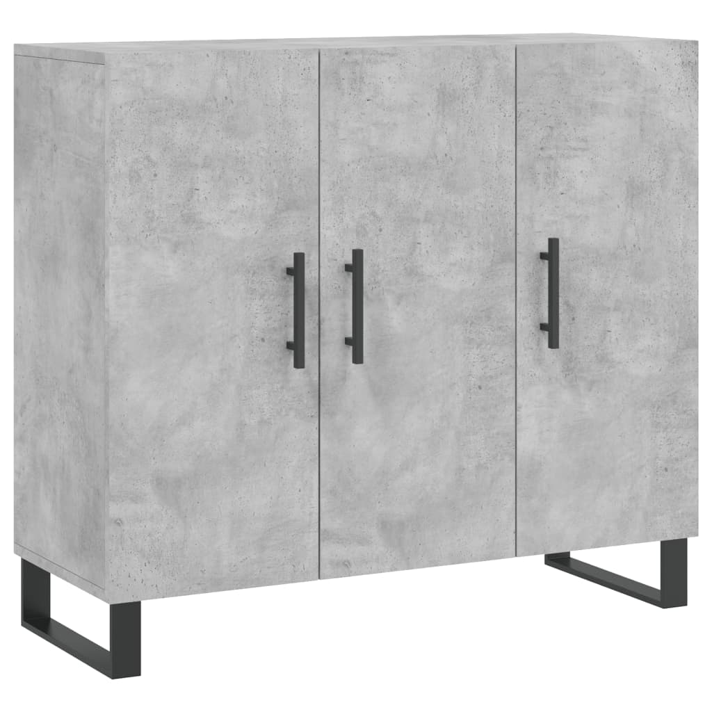 Dressoir 90x34x80 cm bewerkt hout betongrijs is nu te koop bij PeponiXL, paradijselijk wonen!