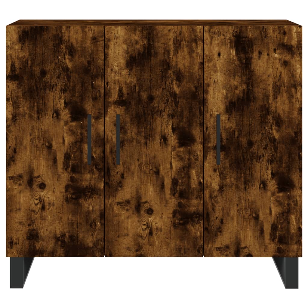 Dressoir 90x34x80 cm bewerkt hout gerookt eikenkleurig is nu te koop bij PeponiXL, paradijselijk wonen!