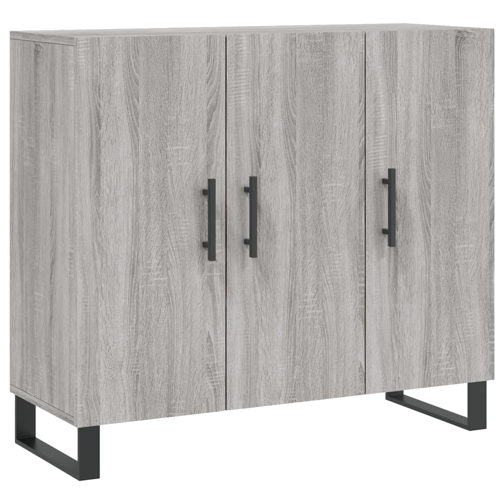 Dressoir 90x34x80 cm bewerkt hout grijs sonoma eikenkleurig is nu te koop bij PeponiXL, paradijselijk wonen!