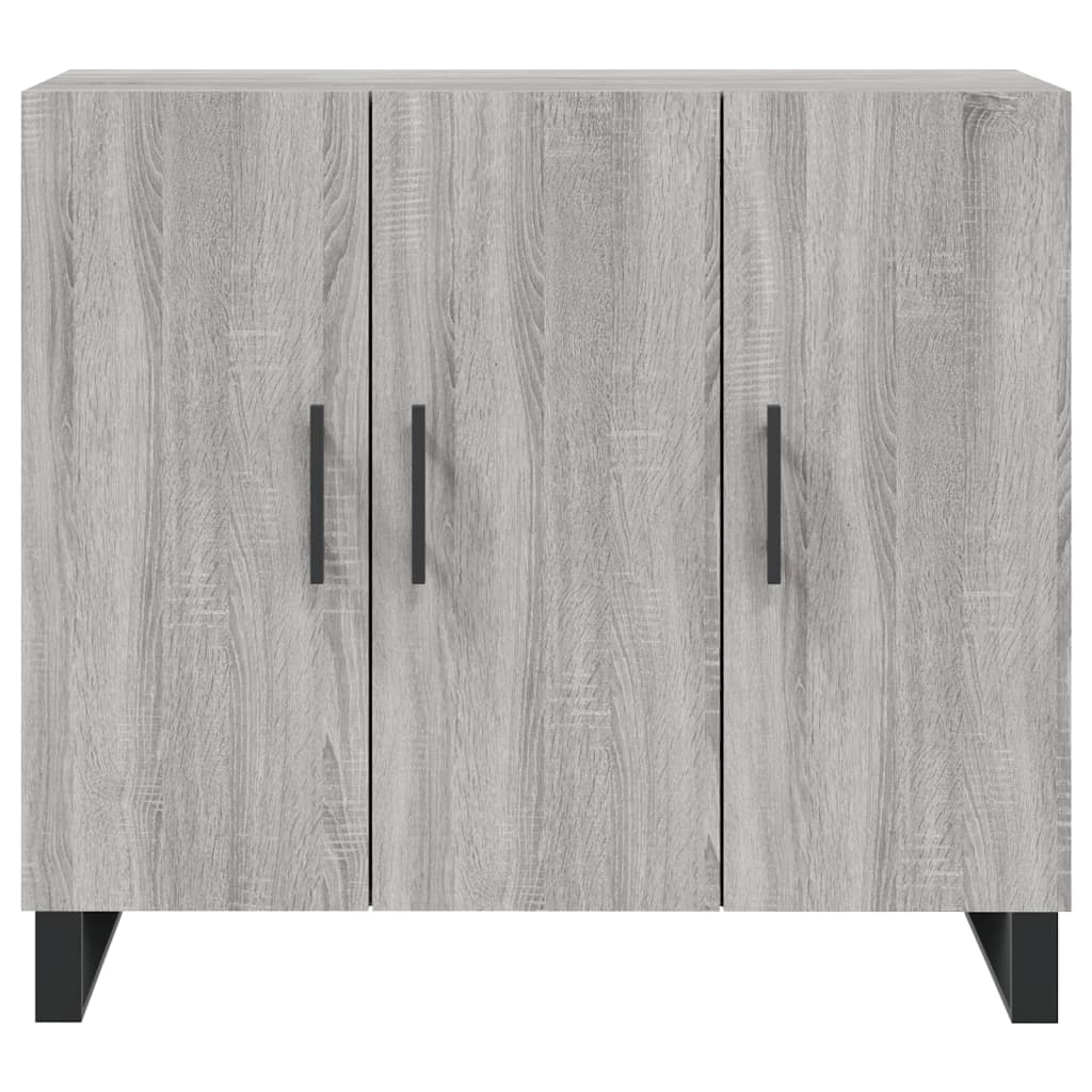 Dressoir 90x34x80 cm bewerkt hout grijs sonoma eikenkleurig is nu te koop bij PeponiXL, paradijselijk wonen!