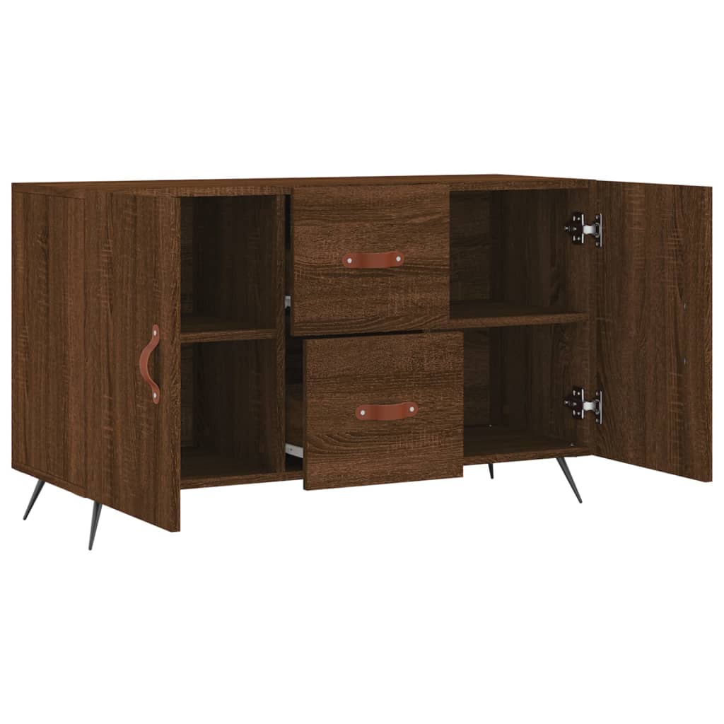 Dressoir 100x36x60 cm bewerkt hout bruin eikenkleur is nu te koop bij PeponiXL, paradijselijk wonen!