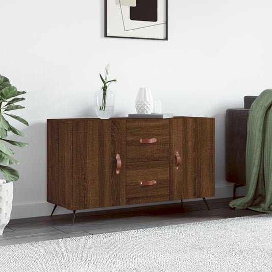 Dressoir 100x36x60 cm bewerkt hout bruin eikenkleur is nu te koop bij PeponiXL, paradijselijk wonen!
