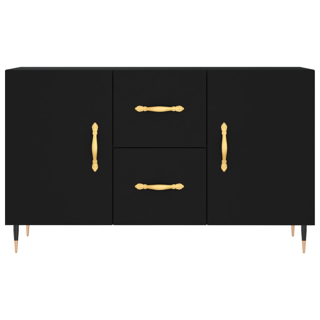 Dressoir 100x36x60 cm bewerkt hout zwart is nu te koop bij PeponiXL, paradijselijk wonen!