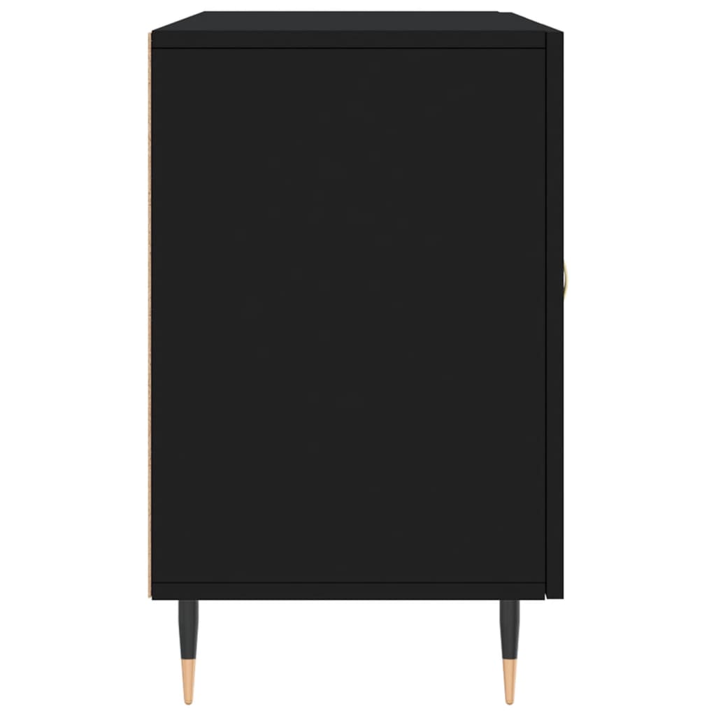 Dressoir 100x36x60 cm bewerkt hout zwart is nu te koop bij PeponiXL, paradijselijk wonen!