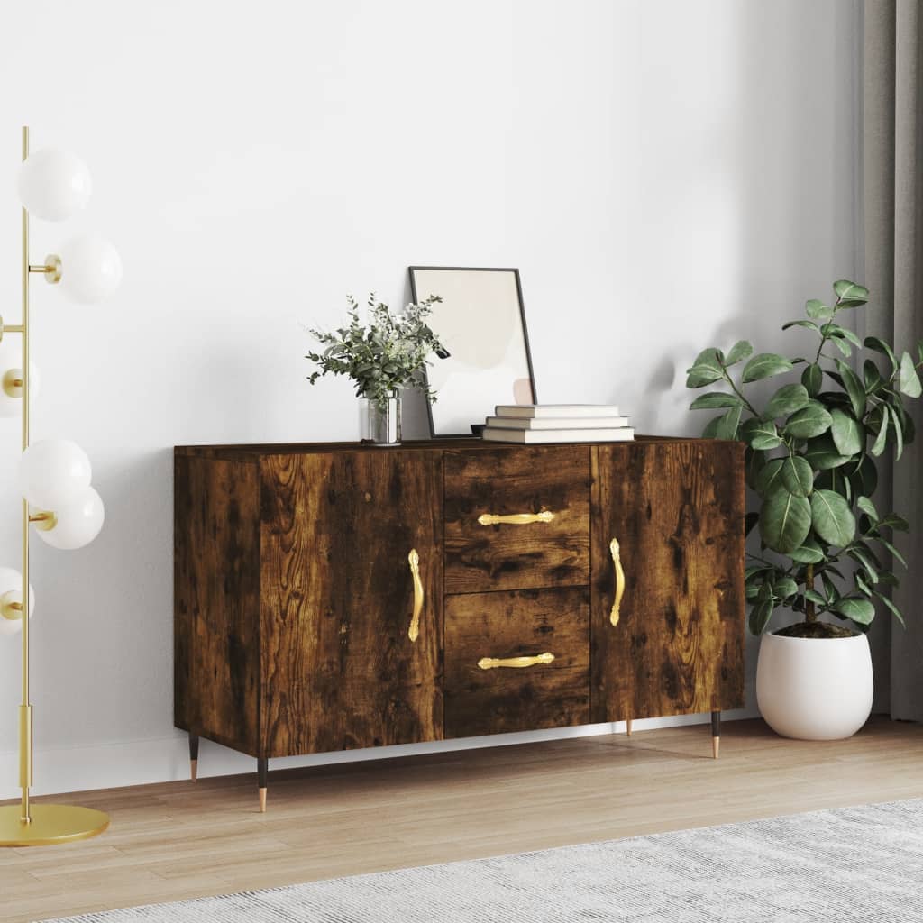 Dressoir 100x36x60 cm bewerkt hout gerookt eikenkleurig is nu te koop bij PeponiXL, paradijselijk wonen!