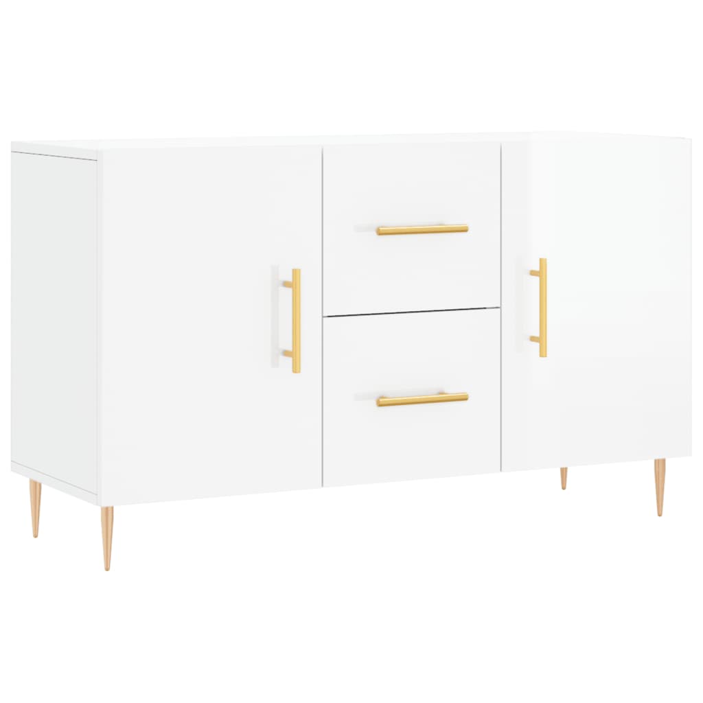 Dressoir 100x36x60 cm bewerkt hout hoogglans wit is nu te koop bij PeponiXL, paradijselijk wonen!