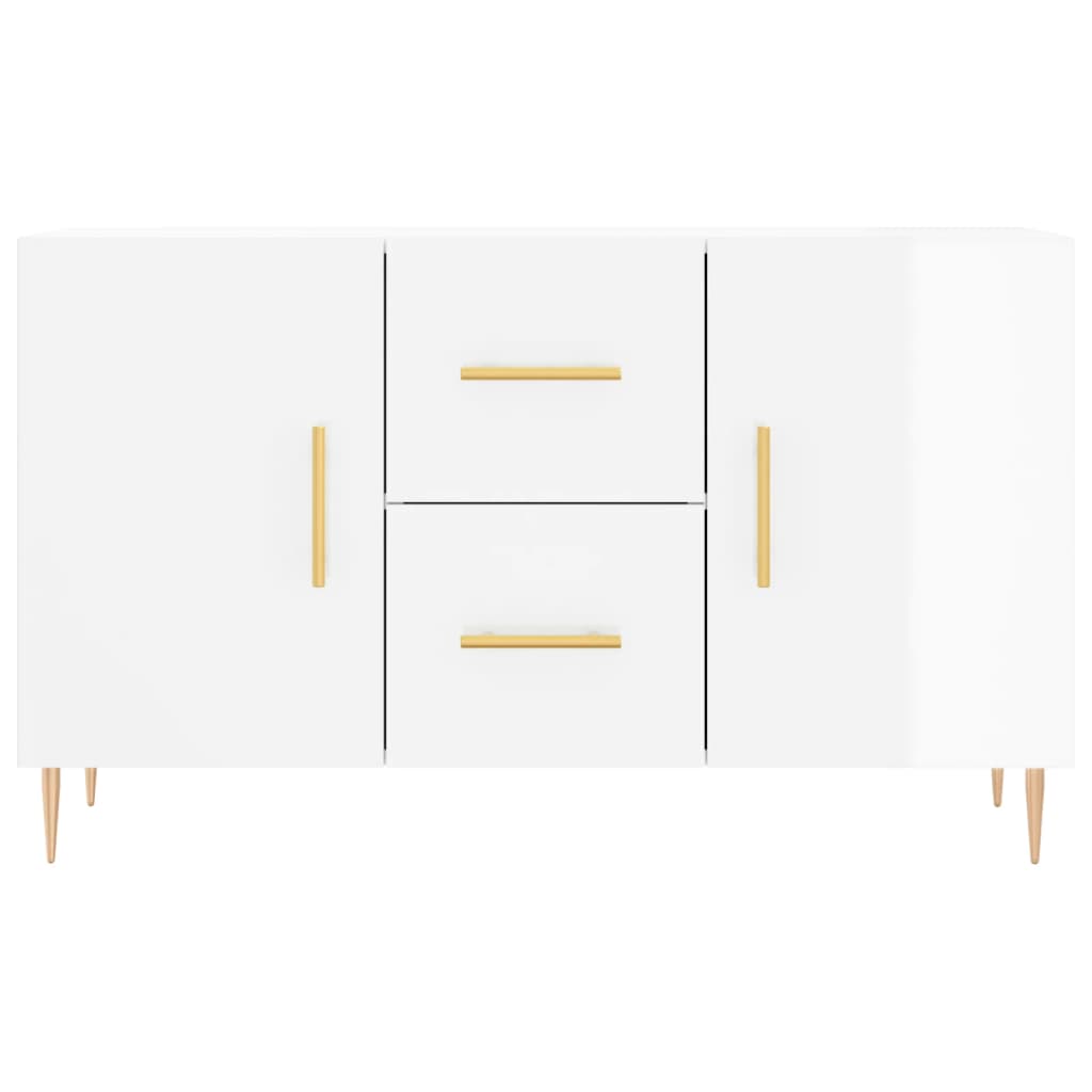 Dressoir 100x36x60 cm bewerkt hout hoogglans wit is nu te koop bij PeponiXL, paradijselijk wonen!
