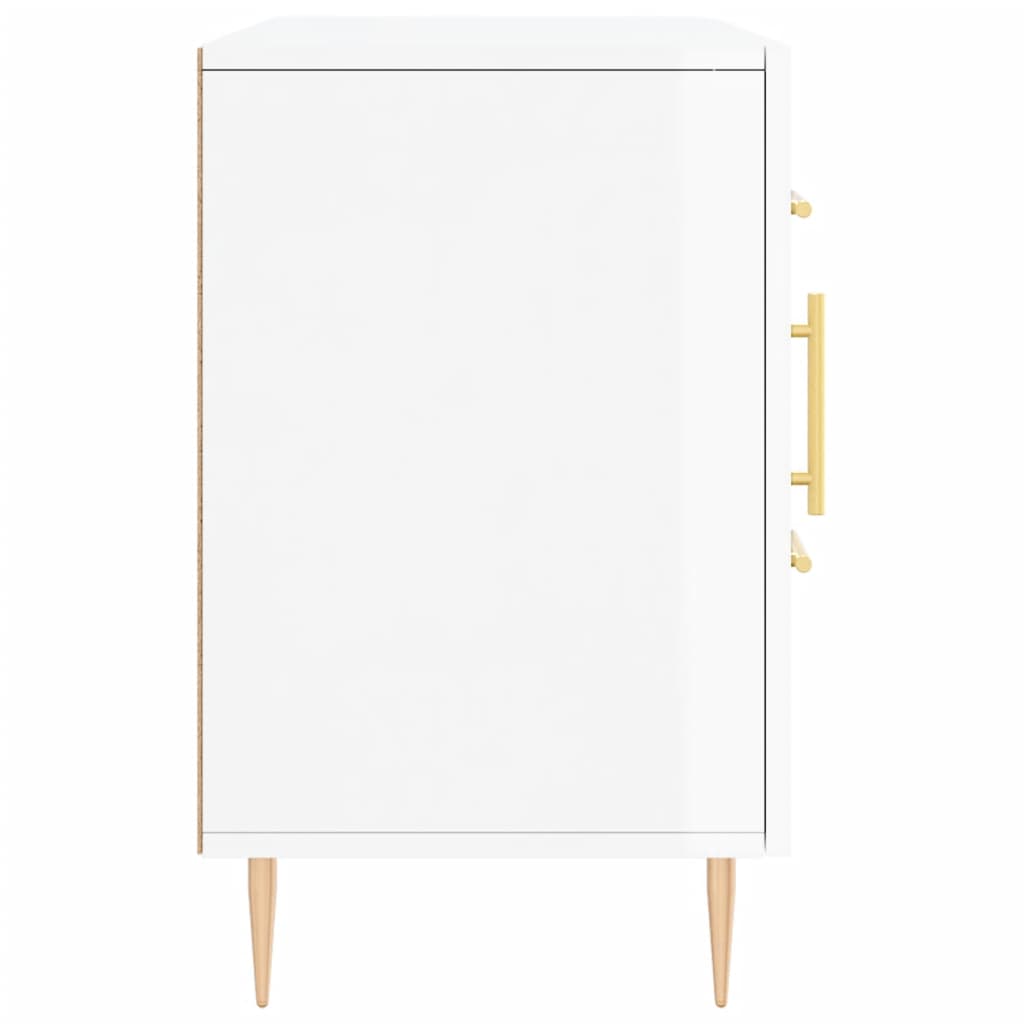 Dressoir 100x36x60 cm bewerkt hout hoogglans wit is nu te koop bij PeponiXL, paradijselijk wonen!