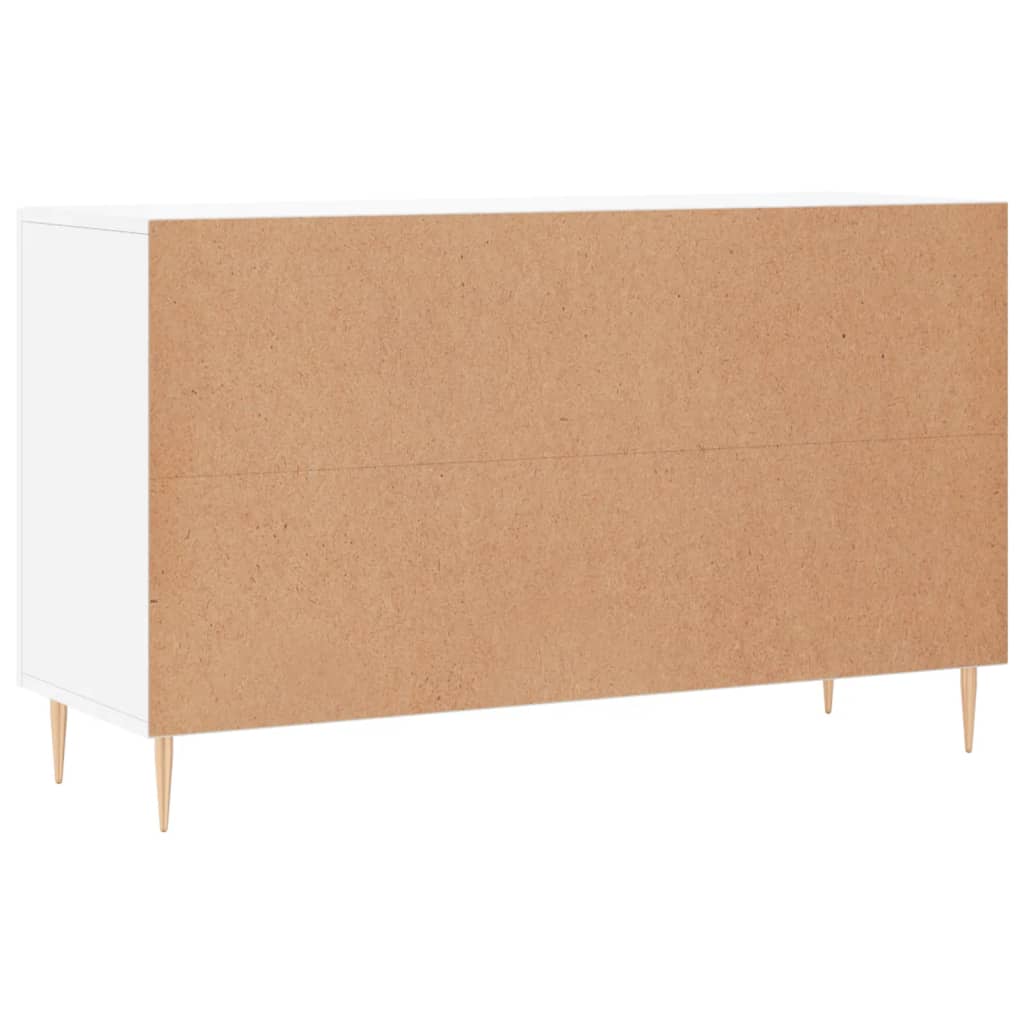 Dressoir 100x36x60 cm bewerkt hout hoogglans wit is nu te koop bij PeponiXL, paradijselijk wonen!