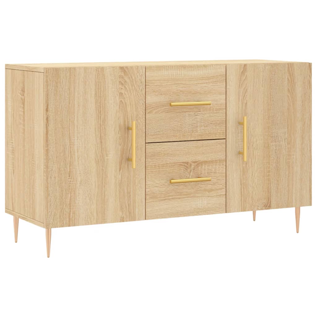 Dressoir 100x36x60 cm bewerkt hout sonoma eikenkleurig is nu te koop bij PeponiXL, paradijselijk wonen!