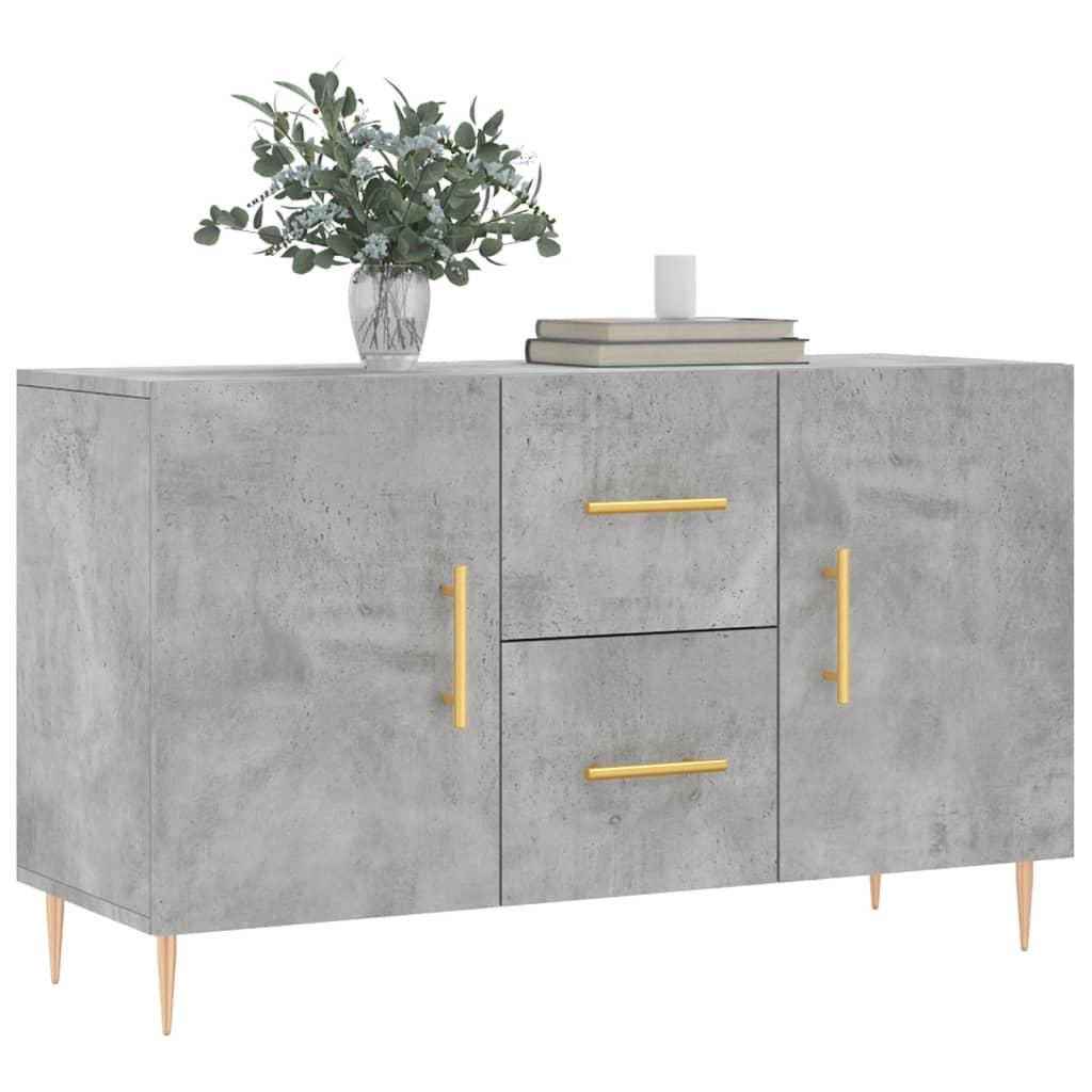 Dressoir 100x36x60 cm bewerkt hout betongrijs is nu te koop bij PeponiXL, paradijselijk wonen!