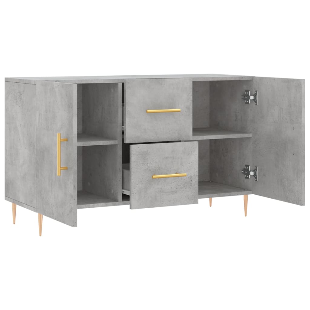 Dressoir 100x36x60 cm bewerkt hout betongrijs is nu te koop bij PeponiXL, paradijselijk wonen!