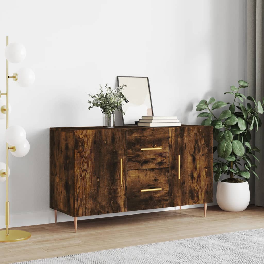 Dressoir 100x36x60 cm bewerkt hout gerookt eikenkleurig is nu te koop bij PeponiXL, paradijselijk wonen!
