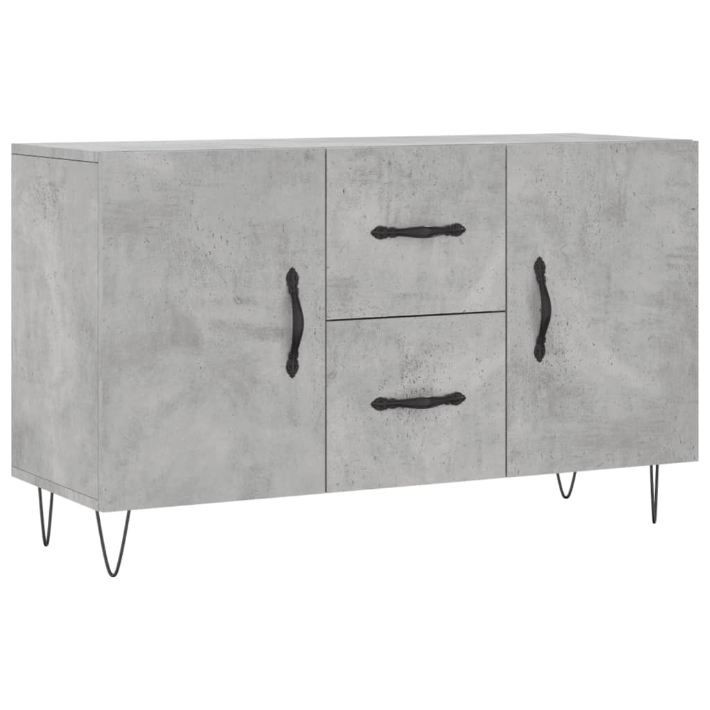 Dressoir 100x36x60 cm bewerkt hout betongrijs is nu te koop bij PeponiXL, paradijselijk wonen!