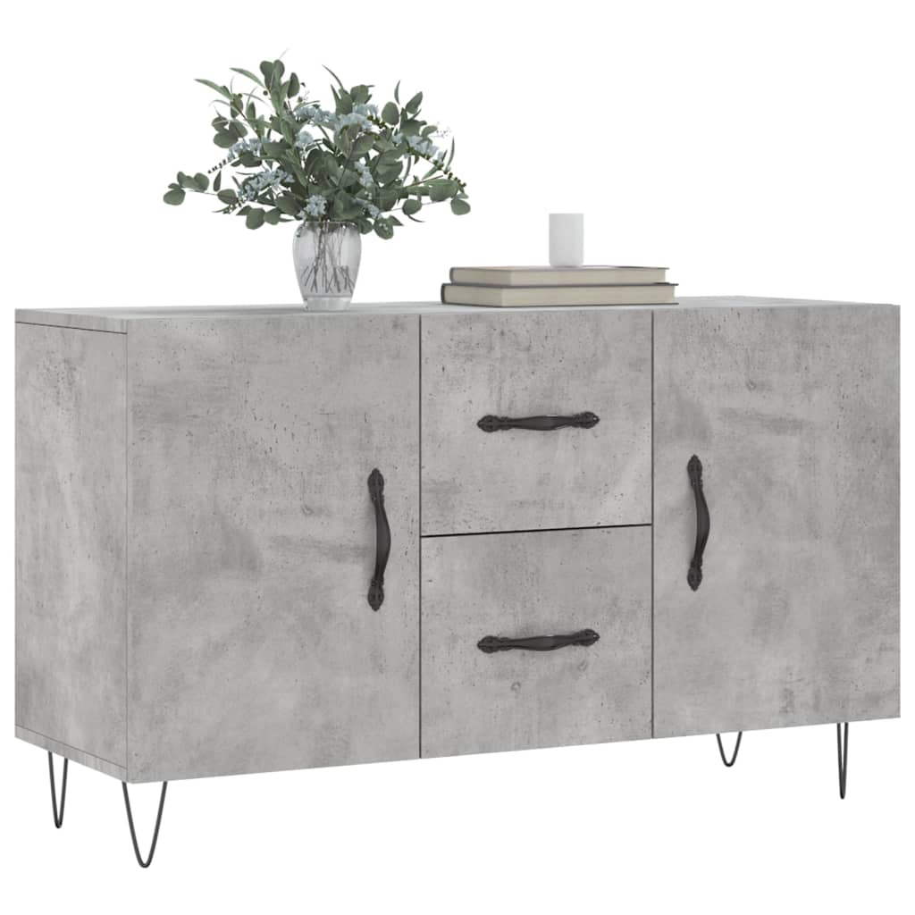 Dressoir 100x36x60 cm bewerkt hout betongrijs is nu te koop bij PeponiXL, paradijselijk wonen!
