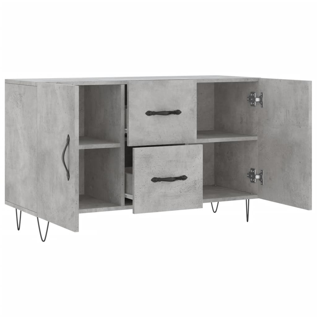 Dressoir 100x36x60 cm bewerkt hout betongrijs is nu te koop bij PeponiXL, paradijselijk wonen!