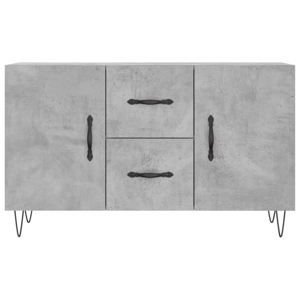 Dressoir 100x36x60 cm bewerkt hout betongrijs is nu te koop bij PeponiXL, paradijselijk wonen!