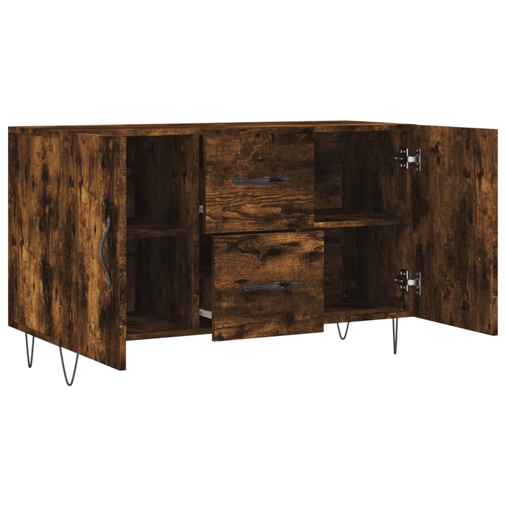Dressoir 100x36x60 cm bewerkt hout gerookt eikenkleurig is nu te koop bij PeponiXL, paradijselijk wonen!
