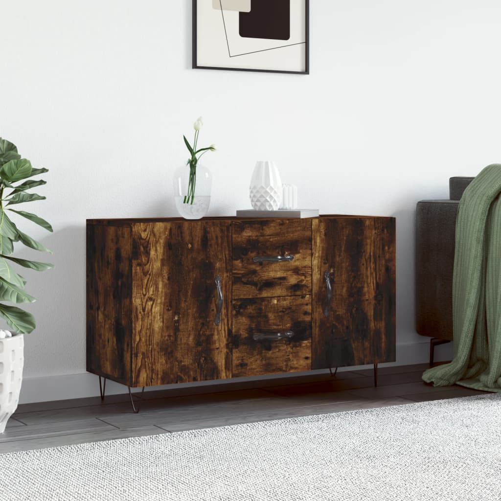 Dressoir 100x36x60 cm bewerkt hout gerookt eikenkleurig is nu te koop bij PeponiXL, paradijselijk wonen!