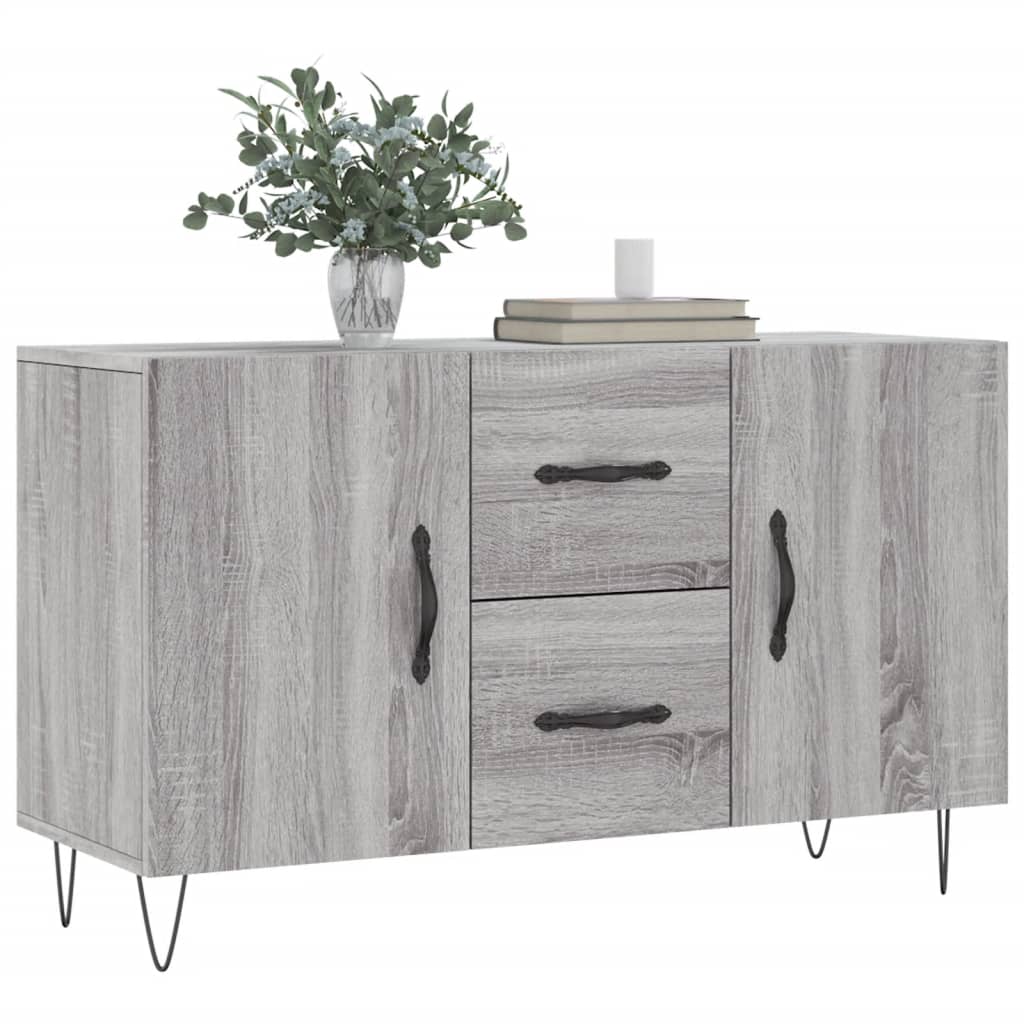 Dressoir 100x36x60 cm bewerkt hout grijs sonoma eikenkleurig is nu te koop bij PeponiXL, paradijselijk wonen!